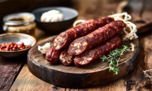 Češnjovka je tradicionalna hrvatska kobasica, prepoznatljiva po karakterističnom okusu češnjaka. Riječ je o kobasici koja se obično proizvodi od svinjskog mesa i u kojoj je češnjak glavni začin, dajući joj specifičnu aromu i okus. Češnjovka može biti svježa, za kuhanje i pečenje, ili sušena, trajna kobasica.