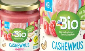 dmBio veganski namaz od indijskih oraščića i maline, zaslađen datuljama – organski proizvod iz dm-drogerie markta.