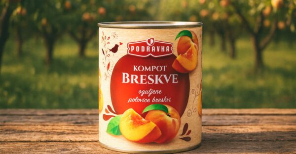 Podravkin kompot od polovice oguljenih breskvi