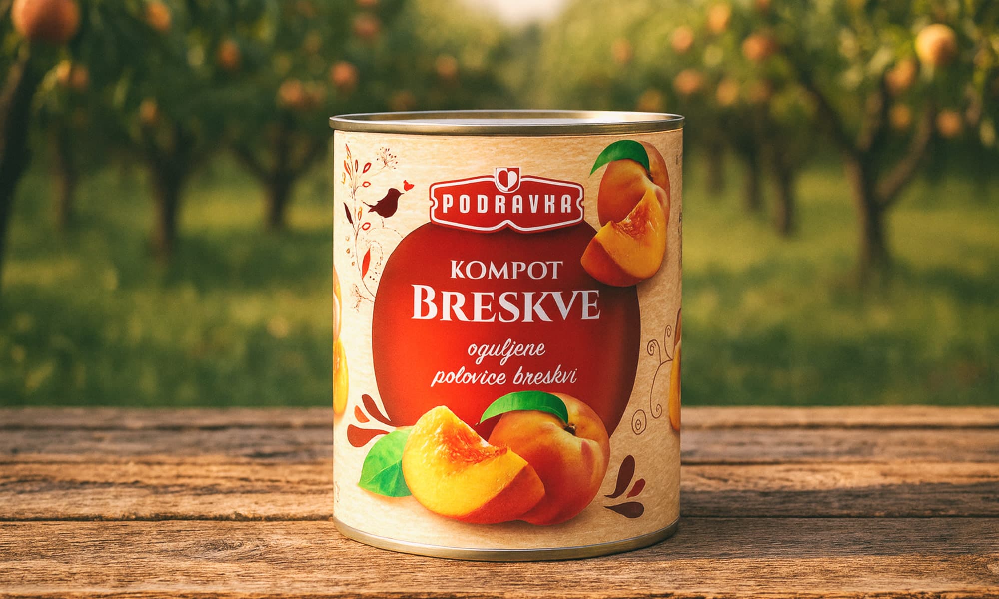 Podravkin kompot od polovice oguljenih breskvi