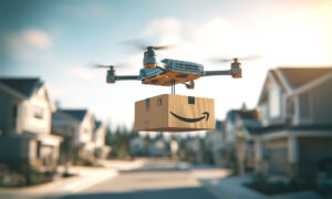 Dostava paketa Amazonovom bespilotnom letjerlicom.