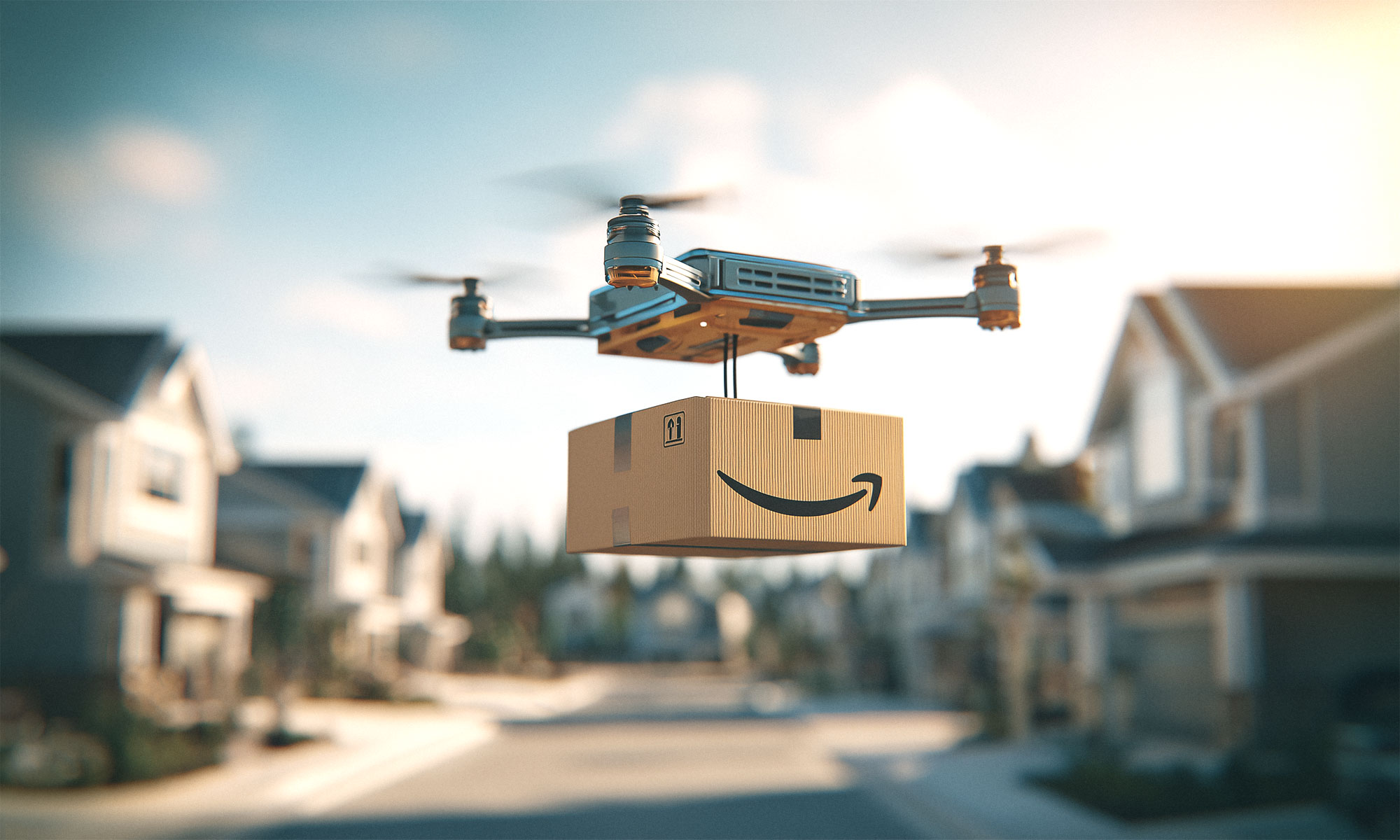 Dostava paketa Amazonovom bespilotnom letjerlicom.