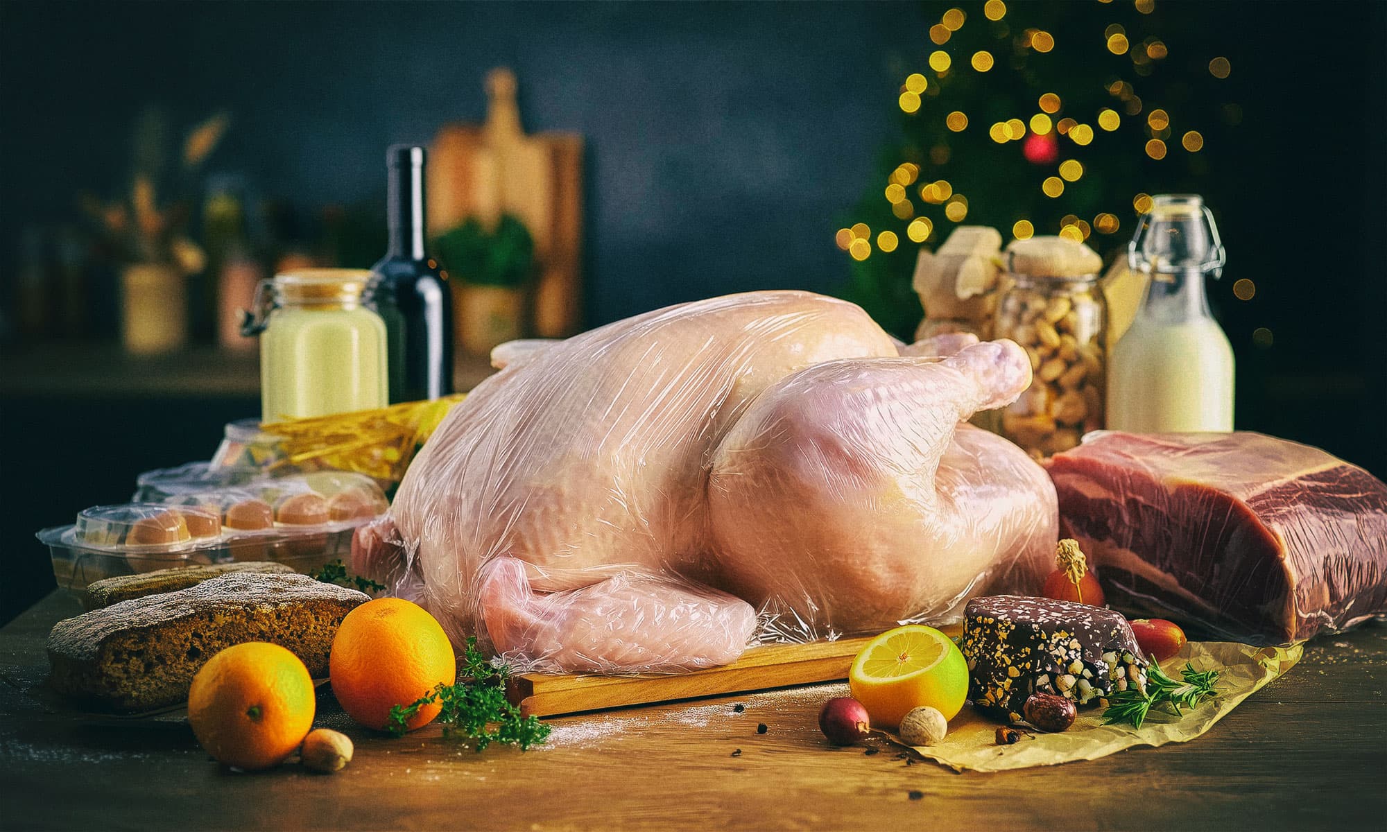 Namirnice za božićni ručak.