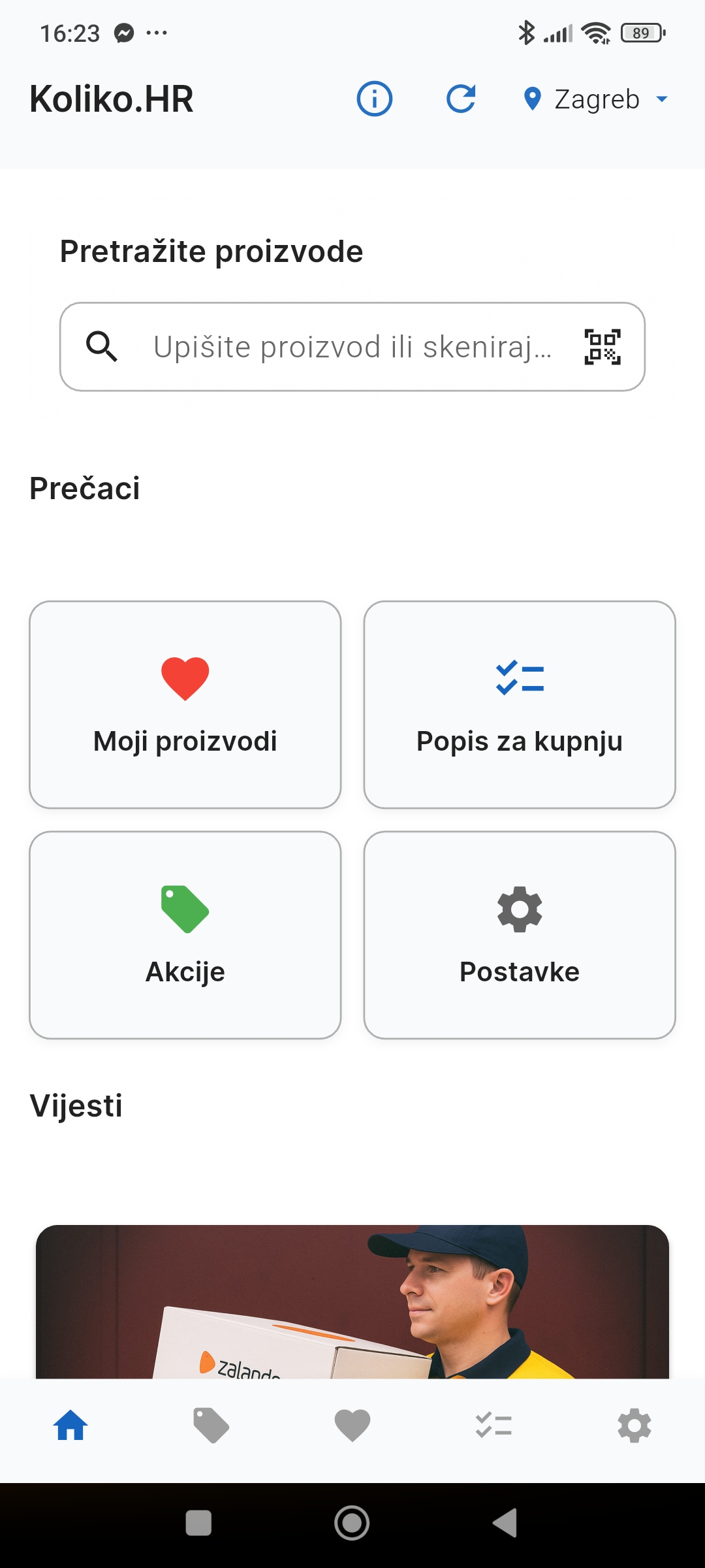 Koliko.HR – zaslon 1